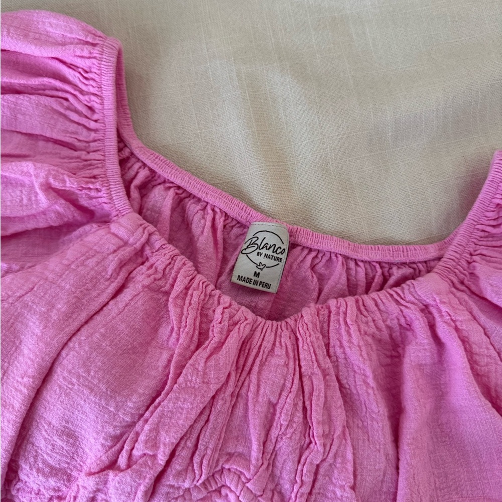 Pink Ruffle Sleeve Top - Picture 2 of 3